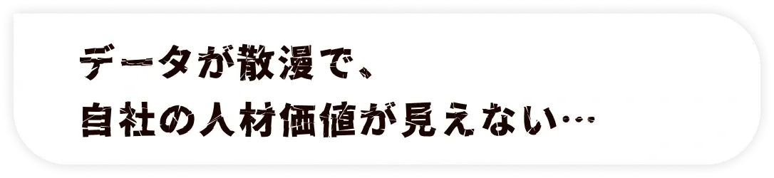 データが散漫で、自社の人材価値が見えない…
