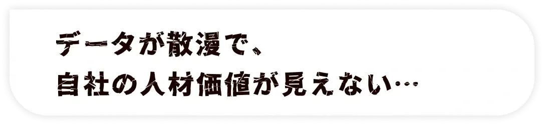 データが散漫で、自社の人材価値が見えない…